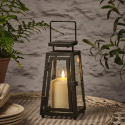 22cm Porto Solar Laterne mit TruGlow® Outdoor Kerze