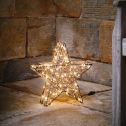 35cm Studley Rattan-LED-Stern
