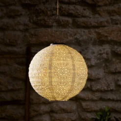 30cm Tyvek Solar Lampion weiß