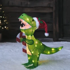 53cm Weihnachtsfigur außen Derek der Dinosaurier