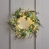 40cm Weihnachtskranz goldene Beeren mit Micro Lichterkette