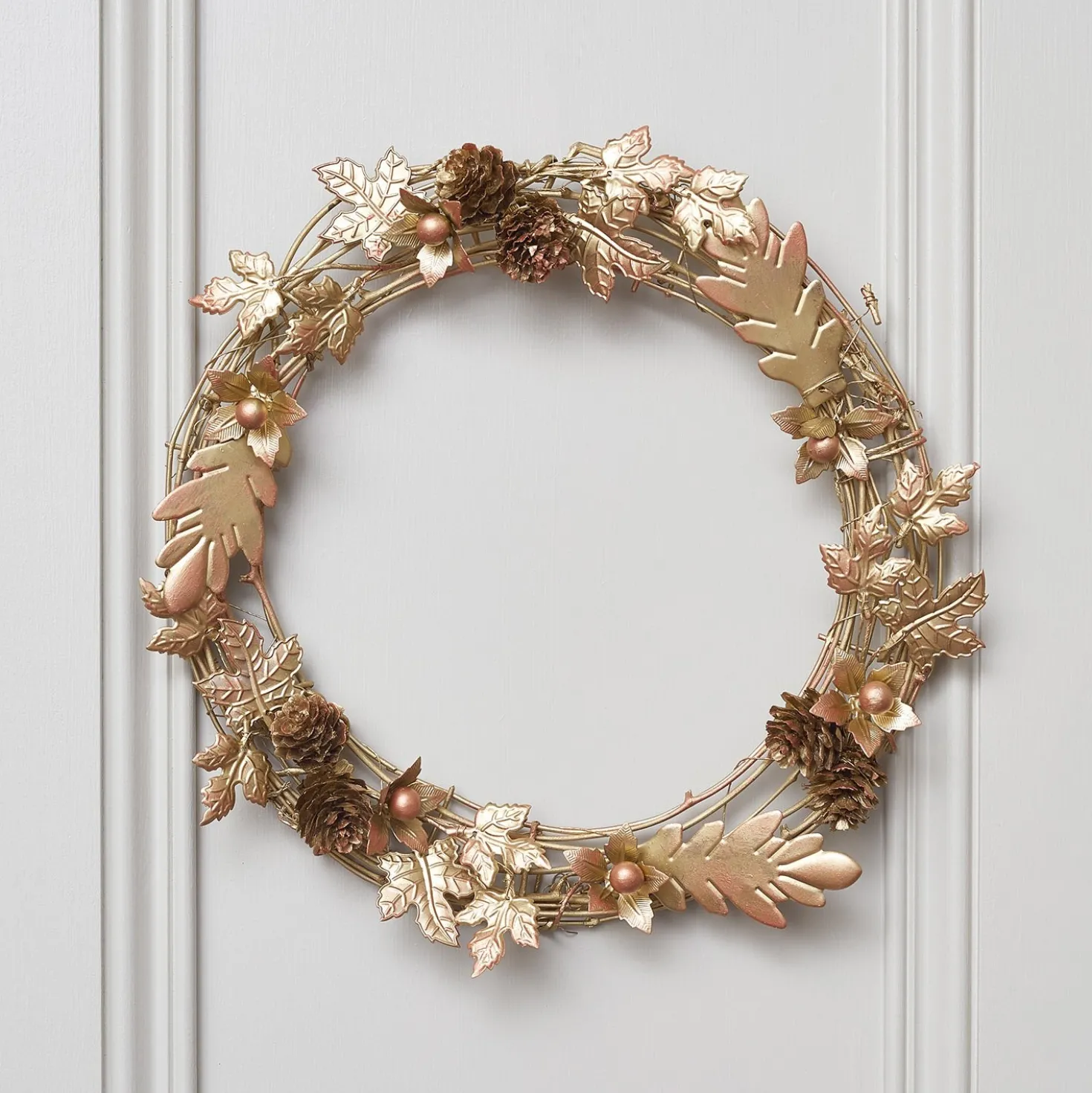 33cm Weihnachtskranz goldene Blätter