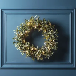 50cm Weihnachtskranz mit Mistelzweigen und Micro Lichterkette