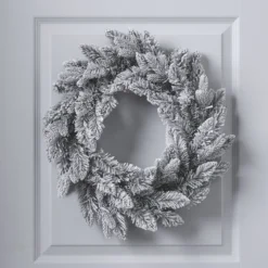 50cm Weihnachtskranz mit Schnee beleuchtet