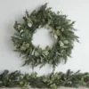 66cm Weihnachtskranz und 2m Weihnachtsgirlande mit Beeren und Tannenzapfen mit Beleuchtung