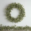 60cm Weihnachtskranz und 2m Weihnachtsgirlande Mistelzweig mit Beleuchtung