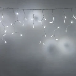 Core Connect 2m 64er LED Eiszapfen Lichterkette weiß koppelbar transparentes Kabel