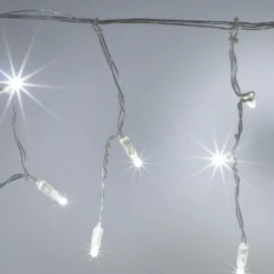 Core Connect 2m 64er LED Eiszapfen Lichterkette weiß koppelbar transparentes Kabel