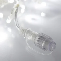 Core Connect 14m 448er LED Eiszapfen Lichterkette weiß koppelbar transparentes Kabel