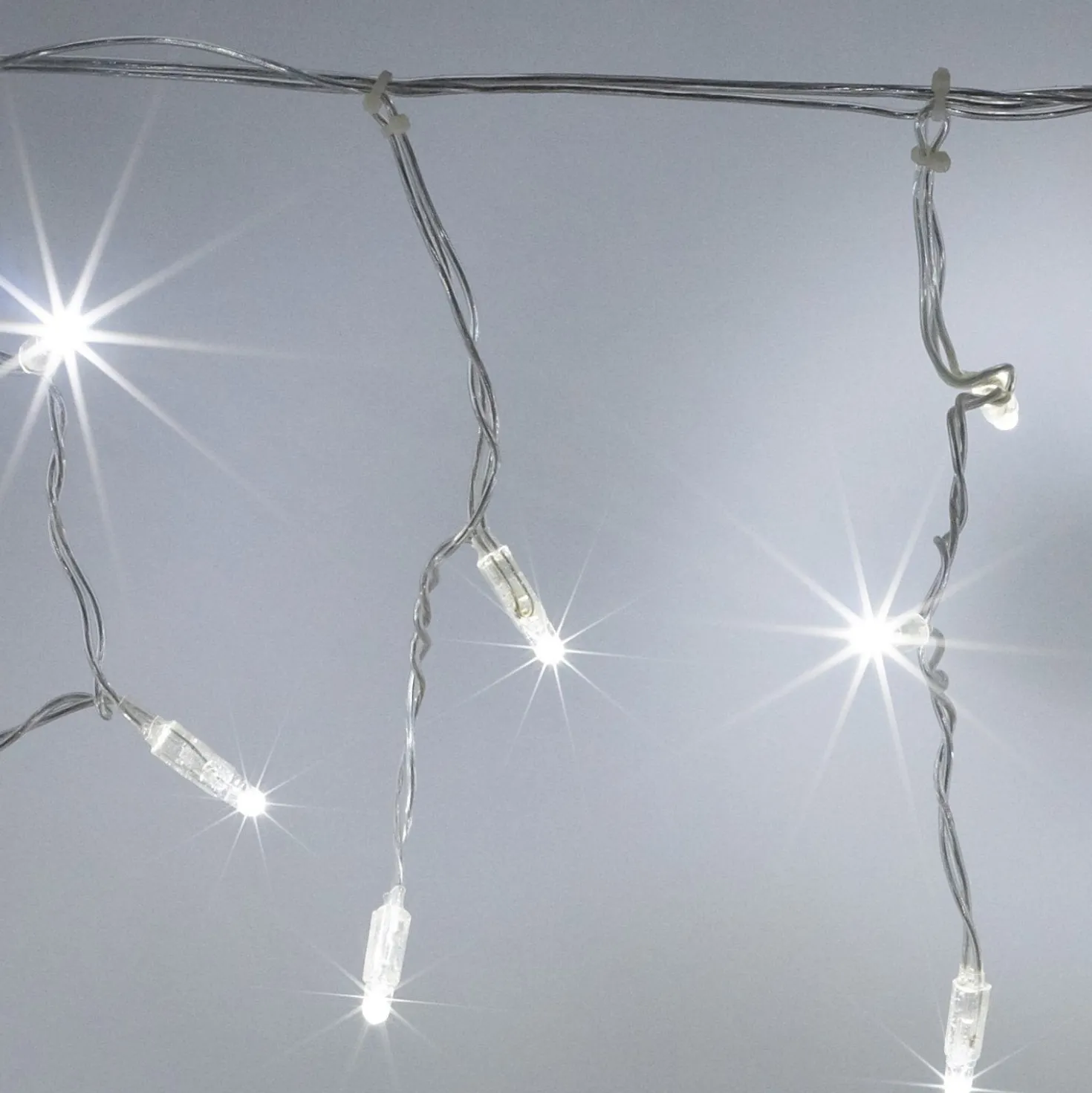 Core Connect 22m 704er LED Eiszapfen Lichterkette weiß koppelbar transparentes Kabel