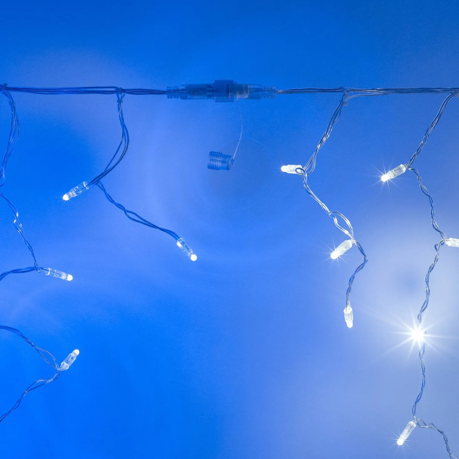 Core Connect 24m 768er LED Eiszapfen Lichterkette weiß koppelbar transparentes Kabel