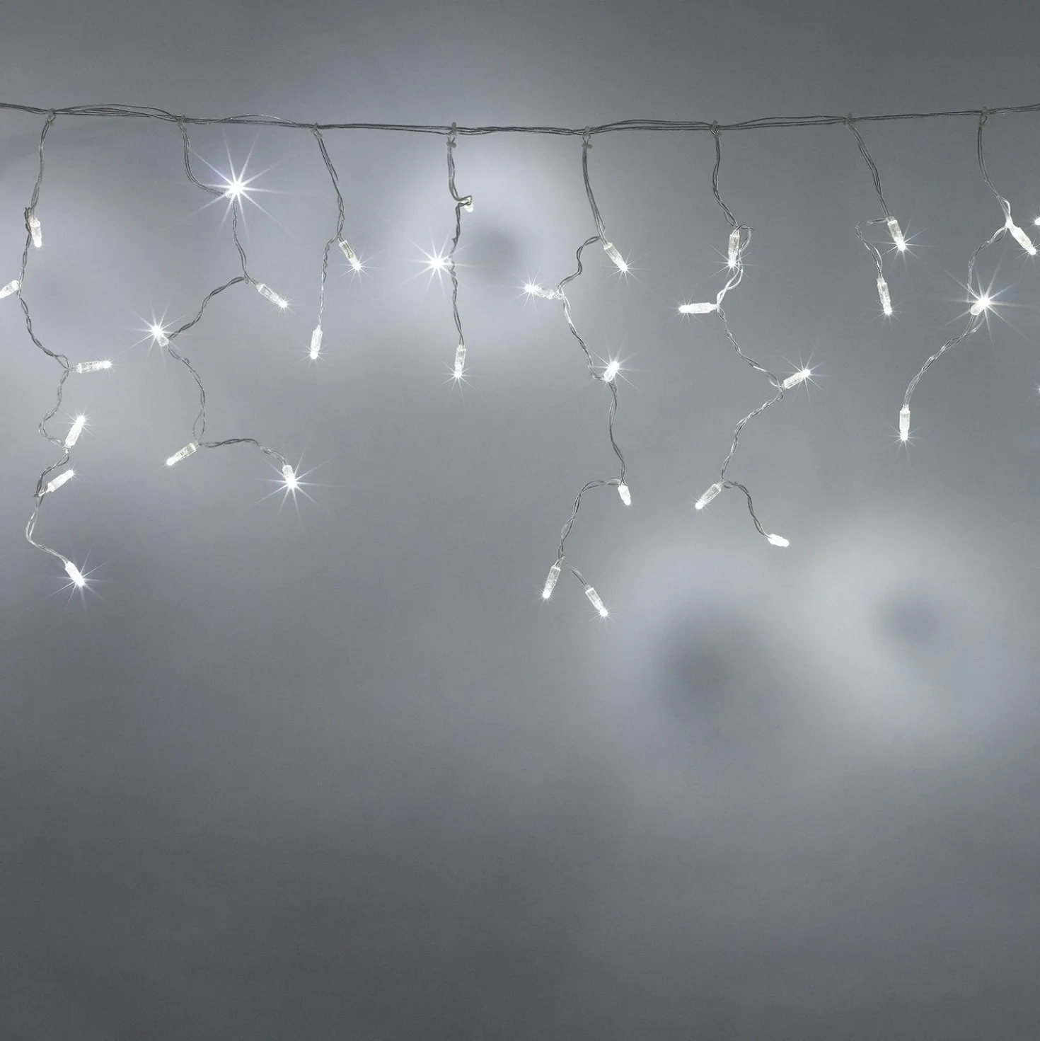 Core Connect 28m 896er LED Eiszapfen Lichterkette weiß koppelbar transparentes Kabel
