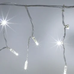 Core Connect 28m 896er LED Eiszapfen Lichterkette weiß koppelbar transparentes Kabel
