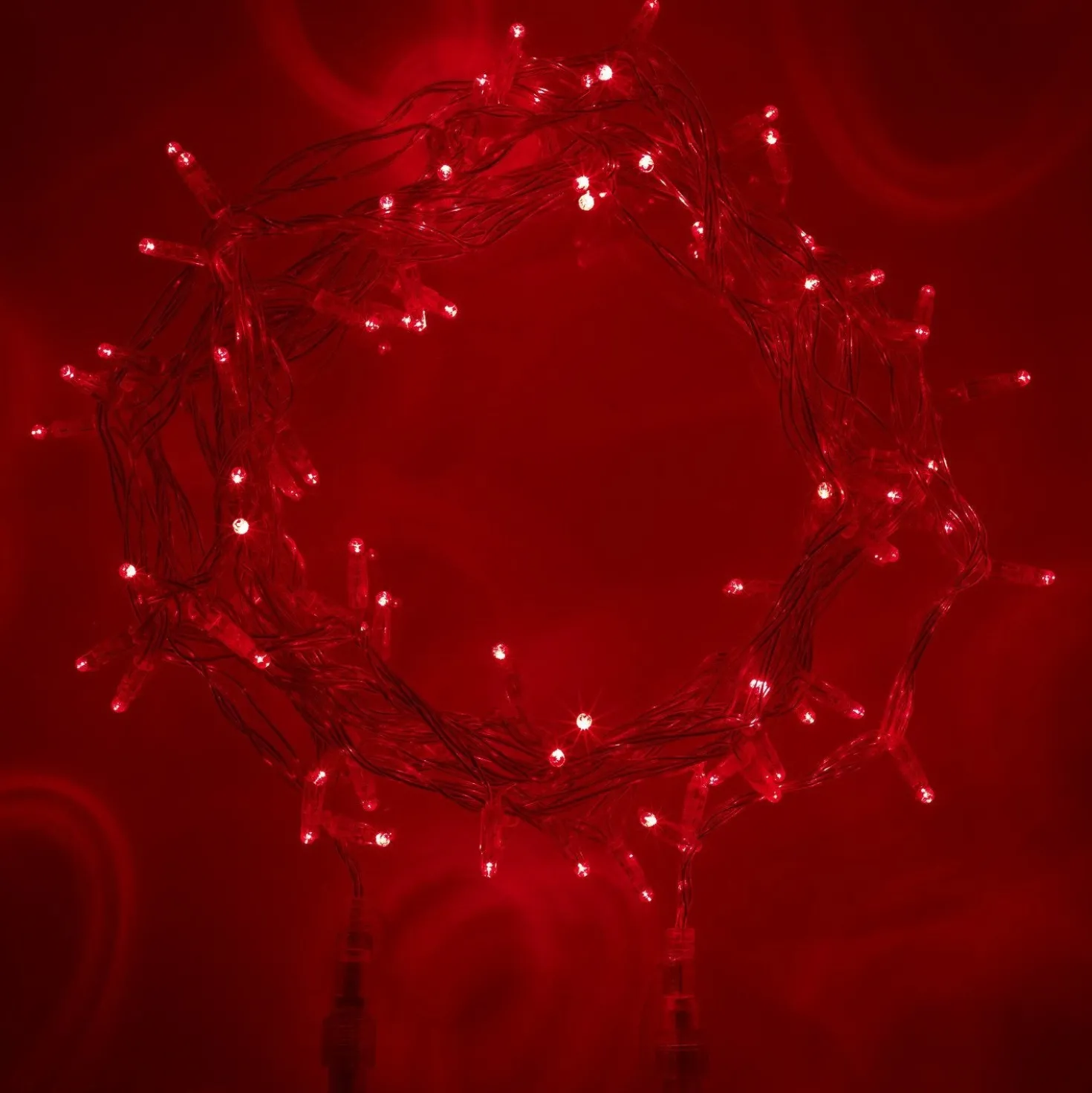 Core Connect 80m 800er LED Lichterkette rot koppelbar transparentes Kabel