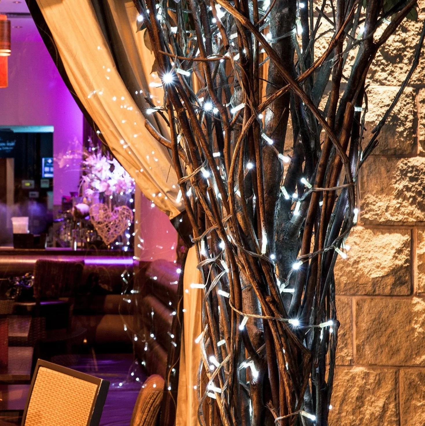 Core Connect 20m 200er LED Lichterkette weiß koppelbar transparentes Kabel