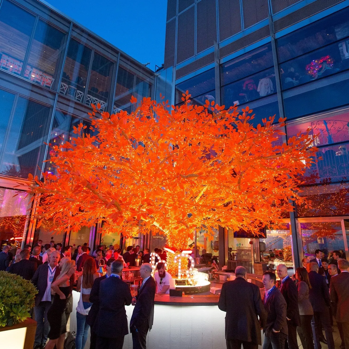 Core Connect 20m 200er LED Lichterkette orange koppelbar transparentes Kabel