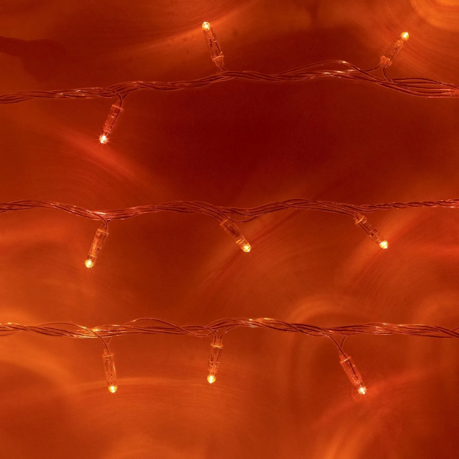 Core Connect 20m 200er LED Lichterkette orange koppelbar transparentes Kabel