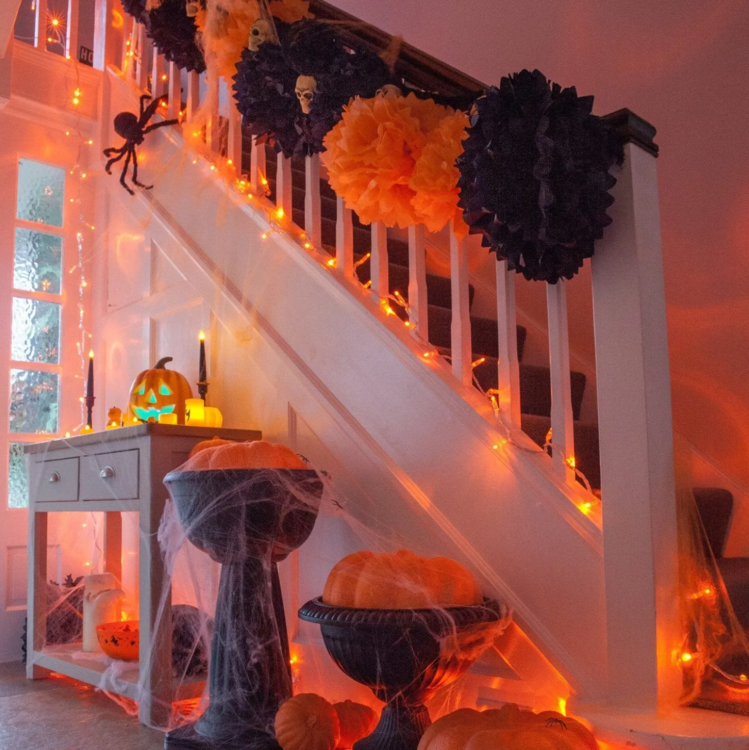 Core Connect 20m 200er LED Lichterkette orange koppelbar transparentes Kabel