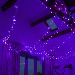 Core Connect 40m 400er LED Lichterkette lila koppelbar transparentes Kabel