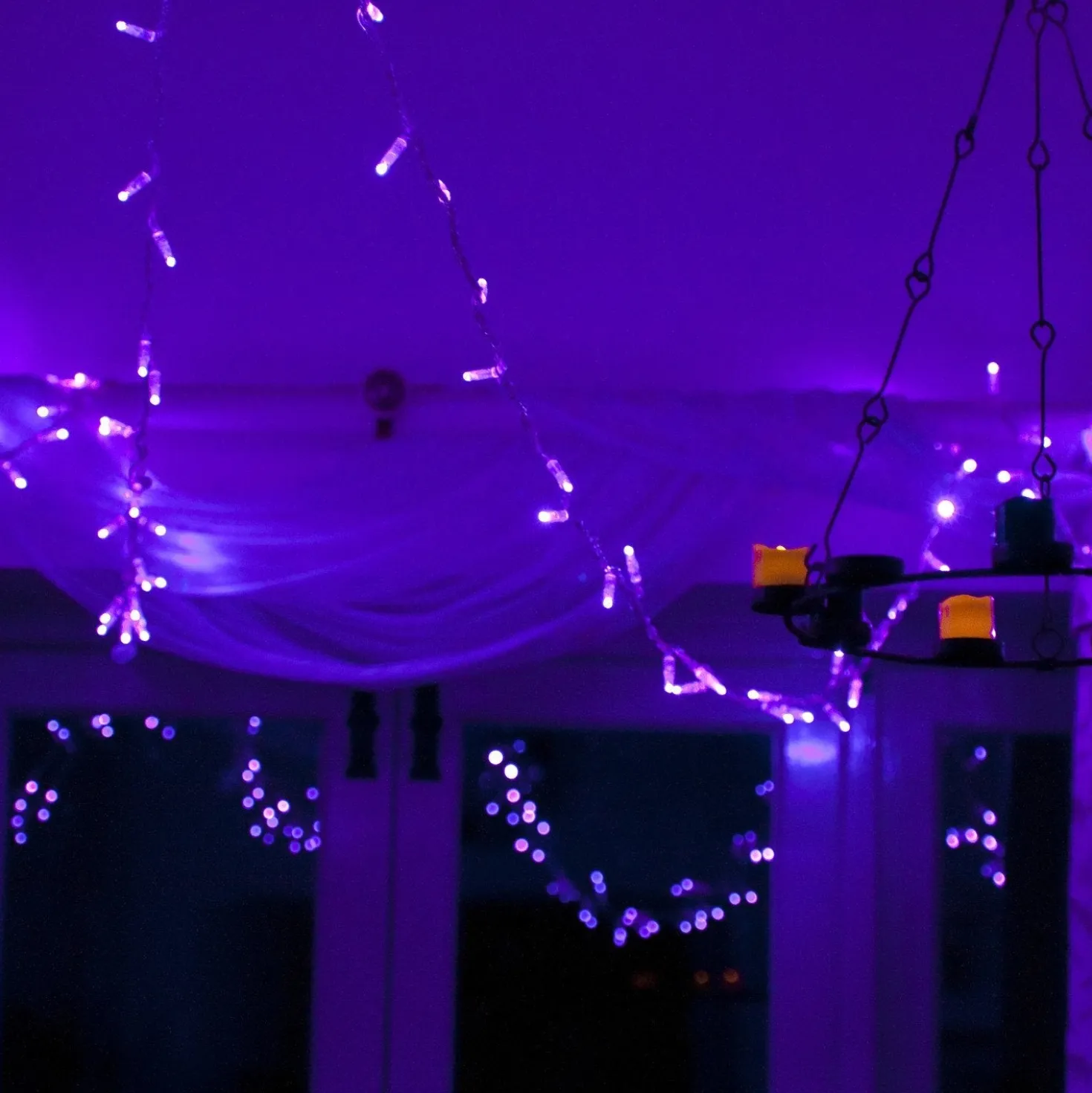Core Connect 20m 200er LED Lichterkette lila koppelbar transparentes Kabel