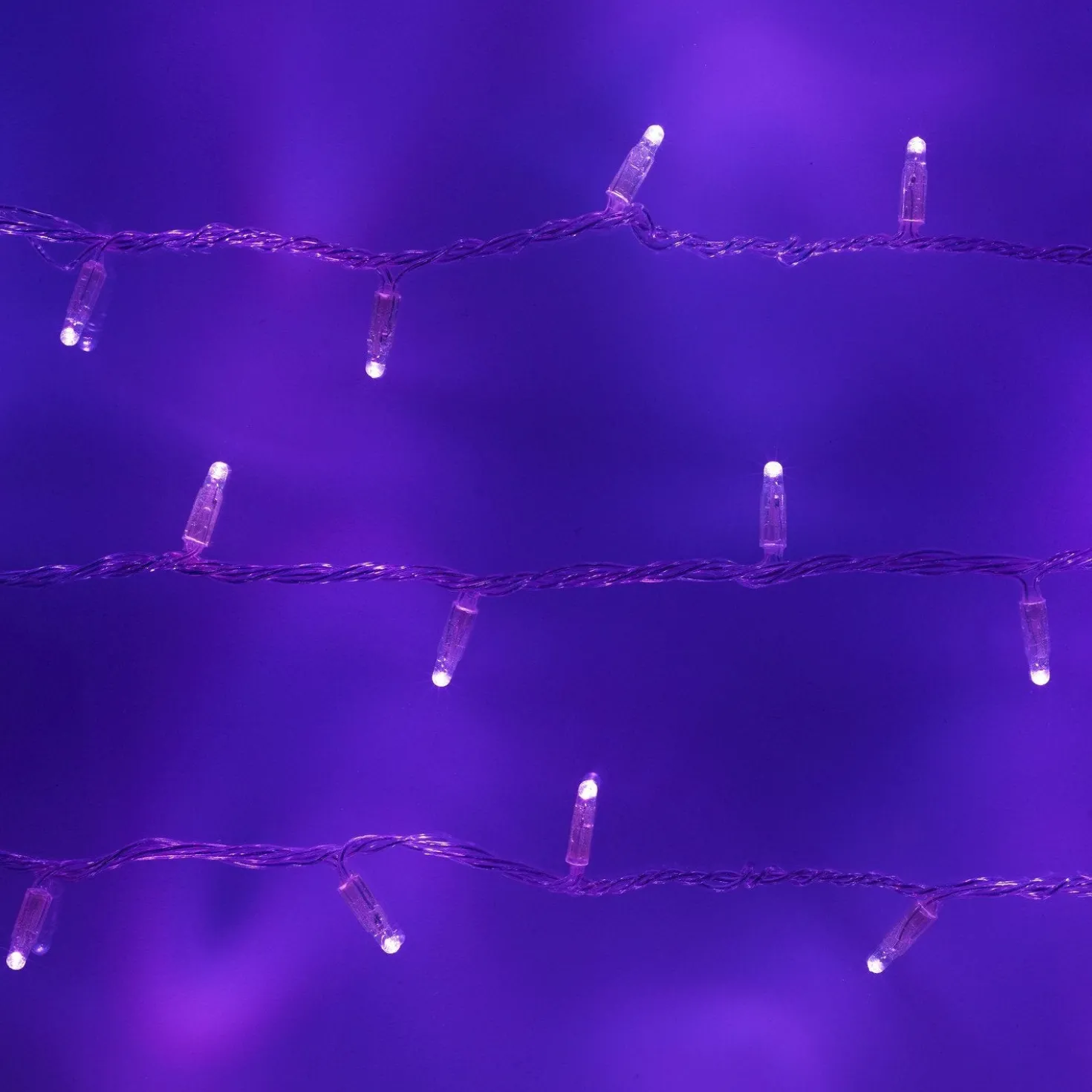 Core Connect 20m 200er LED Lichterkette lila koppelbar transparentes Kabel