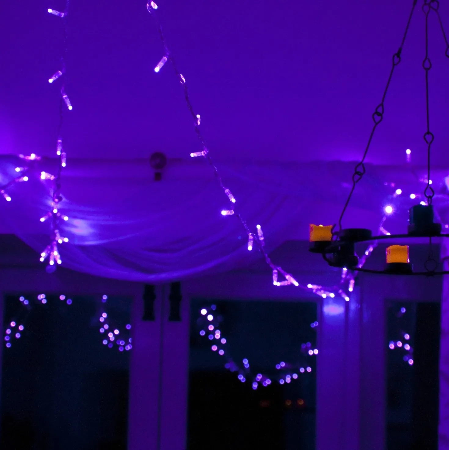 Core Connect 10m 100er LED Lichterkette lila koppelbar transparentes Kabel