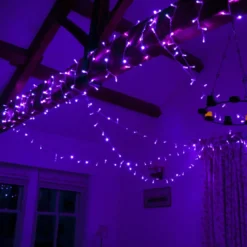 Core Connect 10m 100er LED Lichterkette lila koppelbar transparentes Kabel