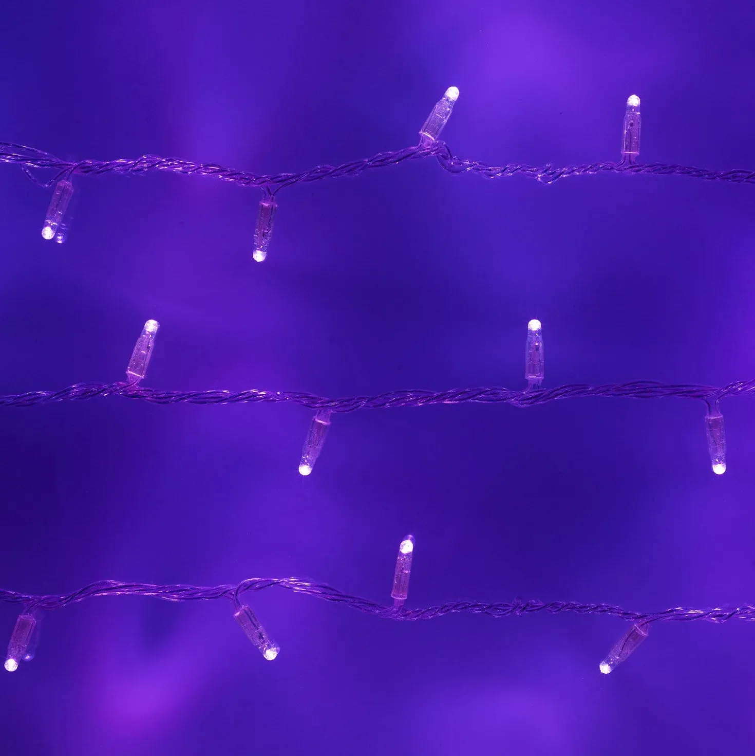 Core Connect 10m 100er LED Lichterkette lila koppelbar transparentes Kabel