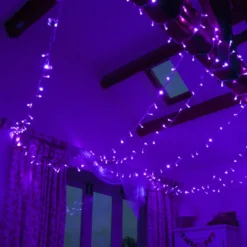 Core Connect 10m 100er LED Lichterkette lila koppelbar transparentes Kabel