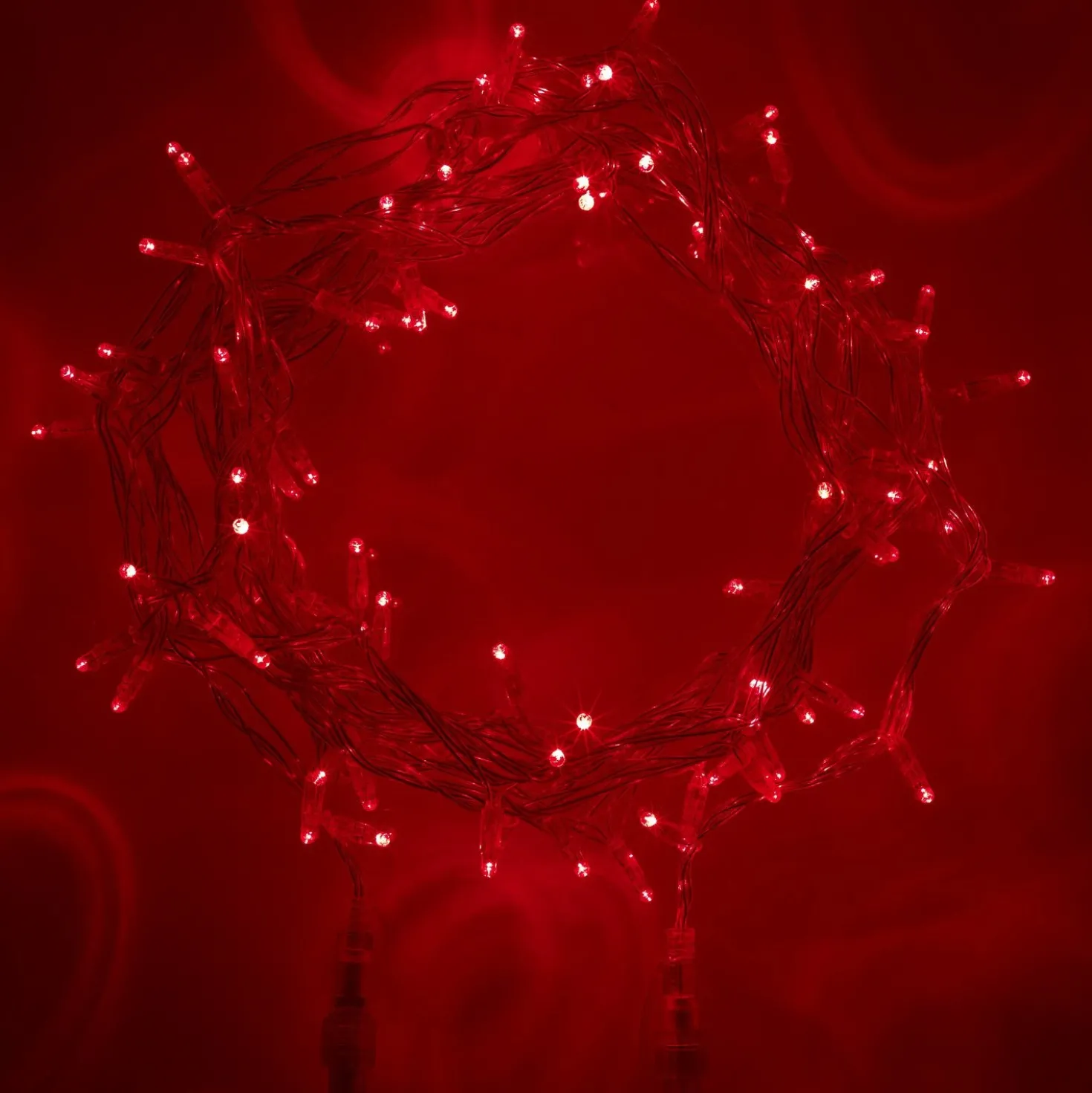 Core Connect 10m 100er LED Lichterkette rot koppelbar transparentes Kabel