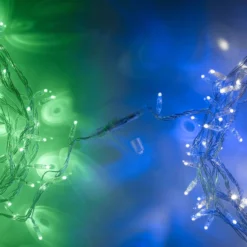 Core Connect 10m 100er LED Lichterkette blau weiß koppelbar transparentes Kabel