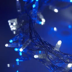 Core Connect 10m 100er LED Lichterkette blau weiß koppelbar transparentes Kabel