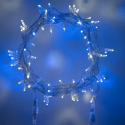 Core Connect 10m 100er LED Lichterkette blau weiß koppelbar transparentes Kabel