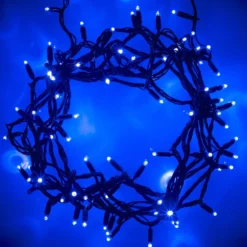 Core Connect 10m 100er LED Lichterkette blau koppelbar grünes Kabel