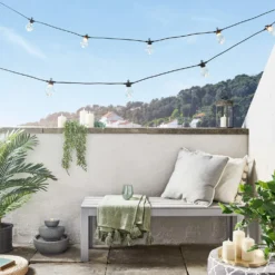 Core Connect 15m 30er Party Lichterkette warmweiß koppelbar schwarzes Kabel