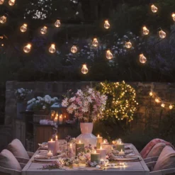 Core Connect 50m 100er Party Lichterkette warmweiß koppelbar schwarzes Kabel
