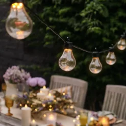 Core Connect 50m 100er Party Lichterkette warmweiß koppelbar schwarzes Kabel