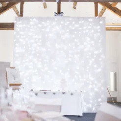 Core Connect 4m x 3m 576er LED Lichtervorhang weiß koppelbar transparentes Kabel