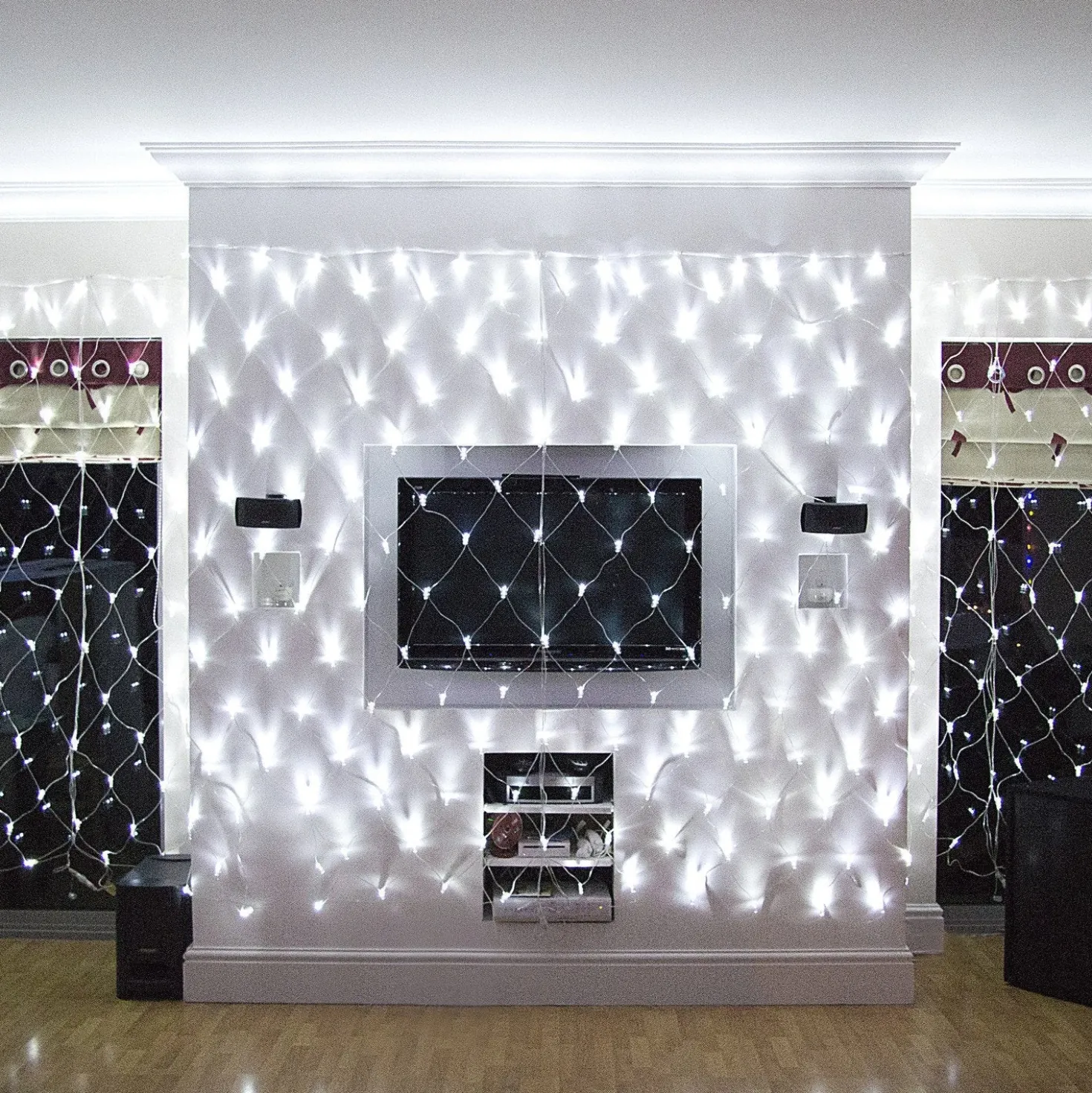 Core Connect 12m x 2m 840er LED Lichternetz weiß koppelbar transparentes Kabel