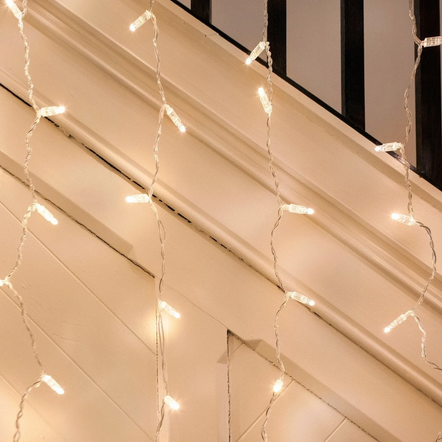 Core Connect 18m x 1m 864er LED Lichtervorhang warmweiß koppelbar transparentes Kabel