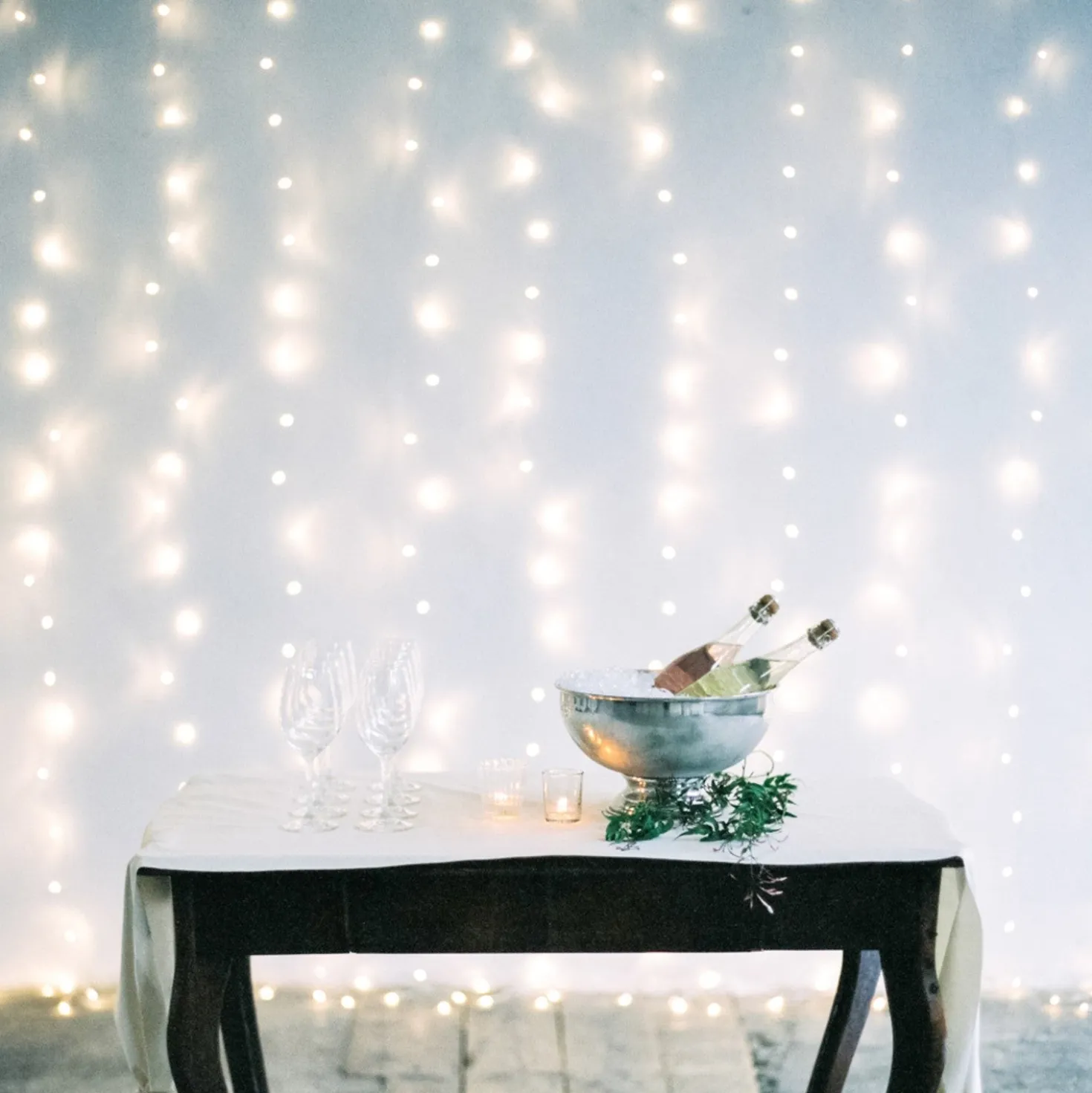 Core Connect 2m x 2m 192er LED Lichtervorhang warmweiß koppelbar transparentes Kabel