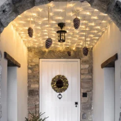 Core Connect 2m x 2m 140er LED Lichternetz warmweiß koppelbar transparentes Kabel