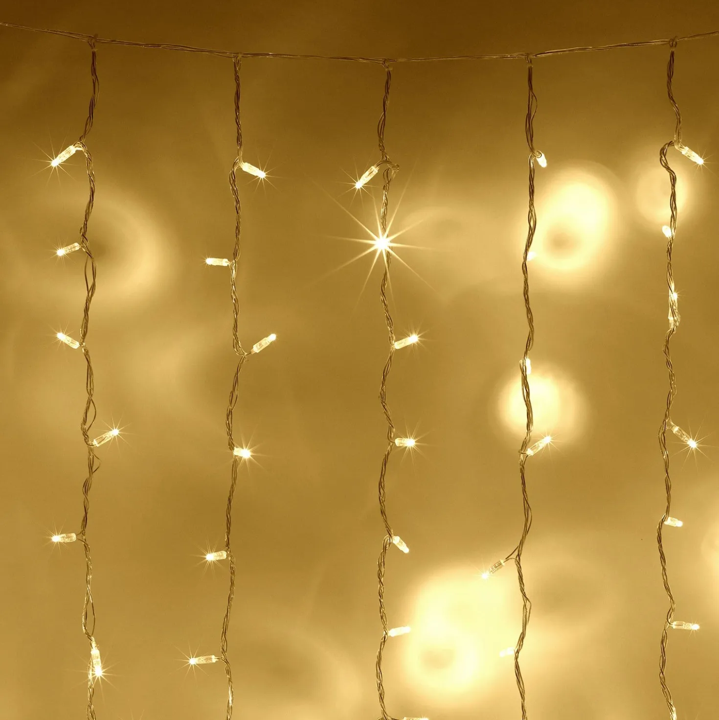 Core Connect 2m x 3m 288er LED Lichtervorhang warmweiß koppelbar transparentes Kabel