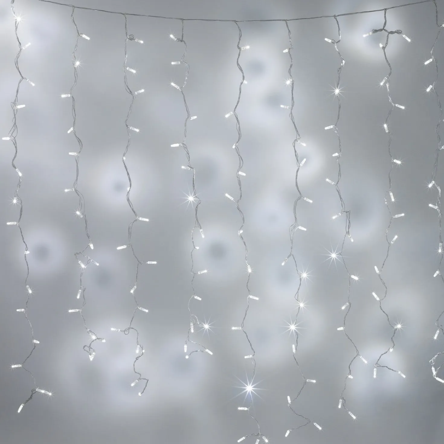 Core Connect 2m x 2m 192er LED Lichtervorhang weiß koppelbar transparentes Kabel