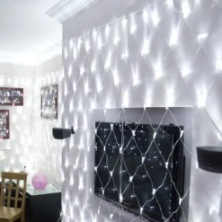 Core Connect 2m x 2m 140er LED Lichternetz weiß koppelbar transparentes Kabel