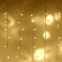 Core Connect 6m x 3m 864er LED Lichtervorhang warmweiß koppelbar transparentes Kabel