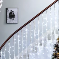 Core Connect 8m x 1m 384er LED Lichtervorhang weiß koppelbar transparentes Kabel