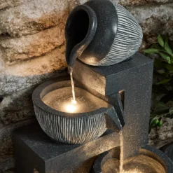 Darnbrook 116cm LED Gartenbrunnen Kaskade