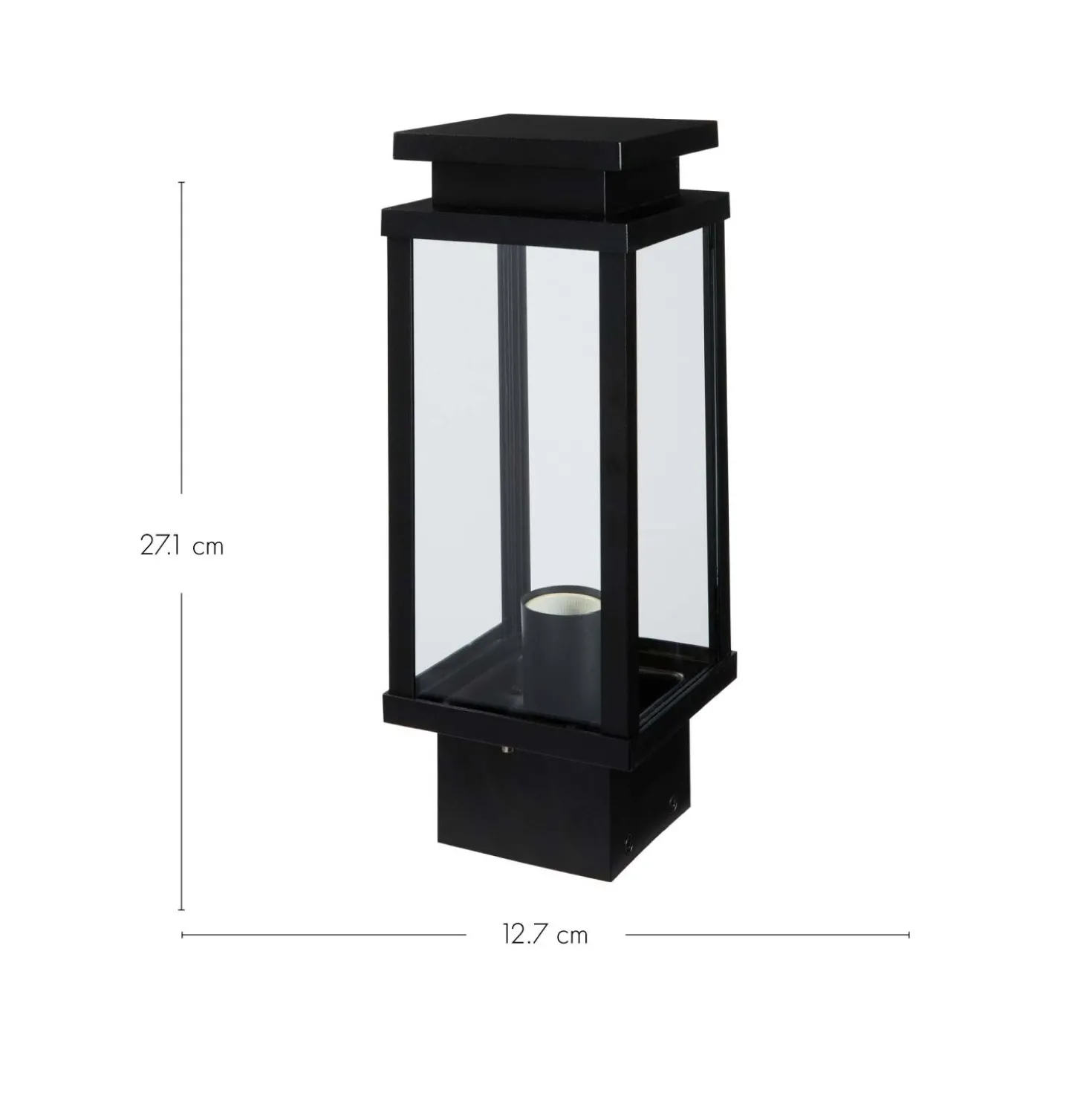 Ebony Zaunleuchte aus Aluminium
