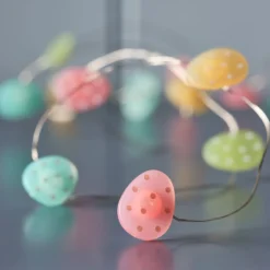 20er batteriebetriebene LED-Ostereier-Lichterkette mit bunten Mikrolichtern